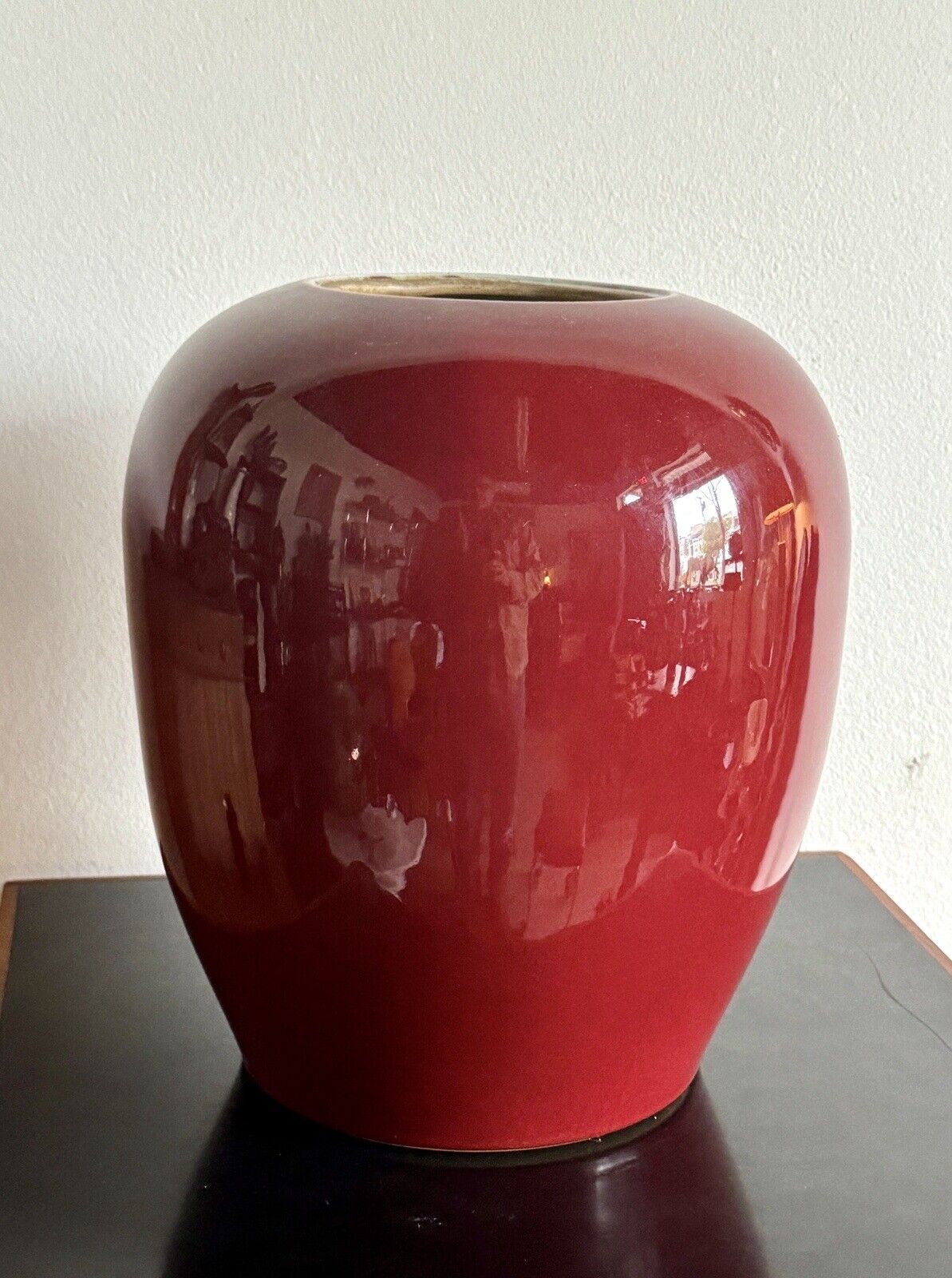 Vintage Oxblood Red Chinese Ginger Jar