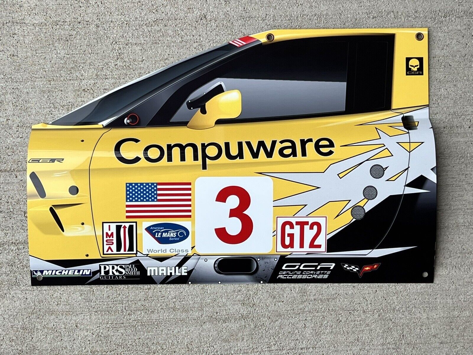 WOW Curved Chevrolet Corvette C6-R Daytona 24hrs  Race Car Door Style Sign