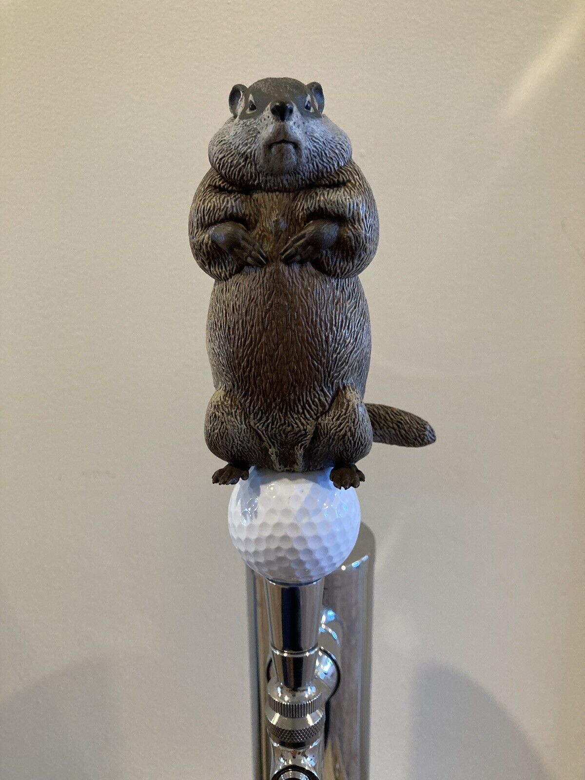 Caddyshack Gopher Beer Tap Handle w/Real Golf Ball, Gopher,Tap Handle Displays