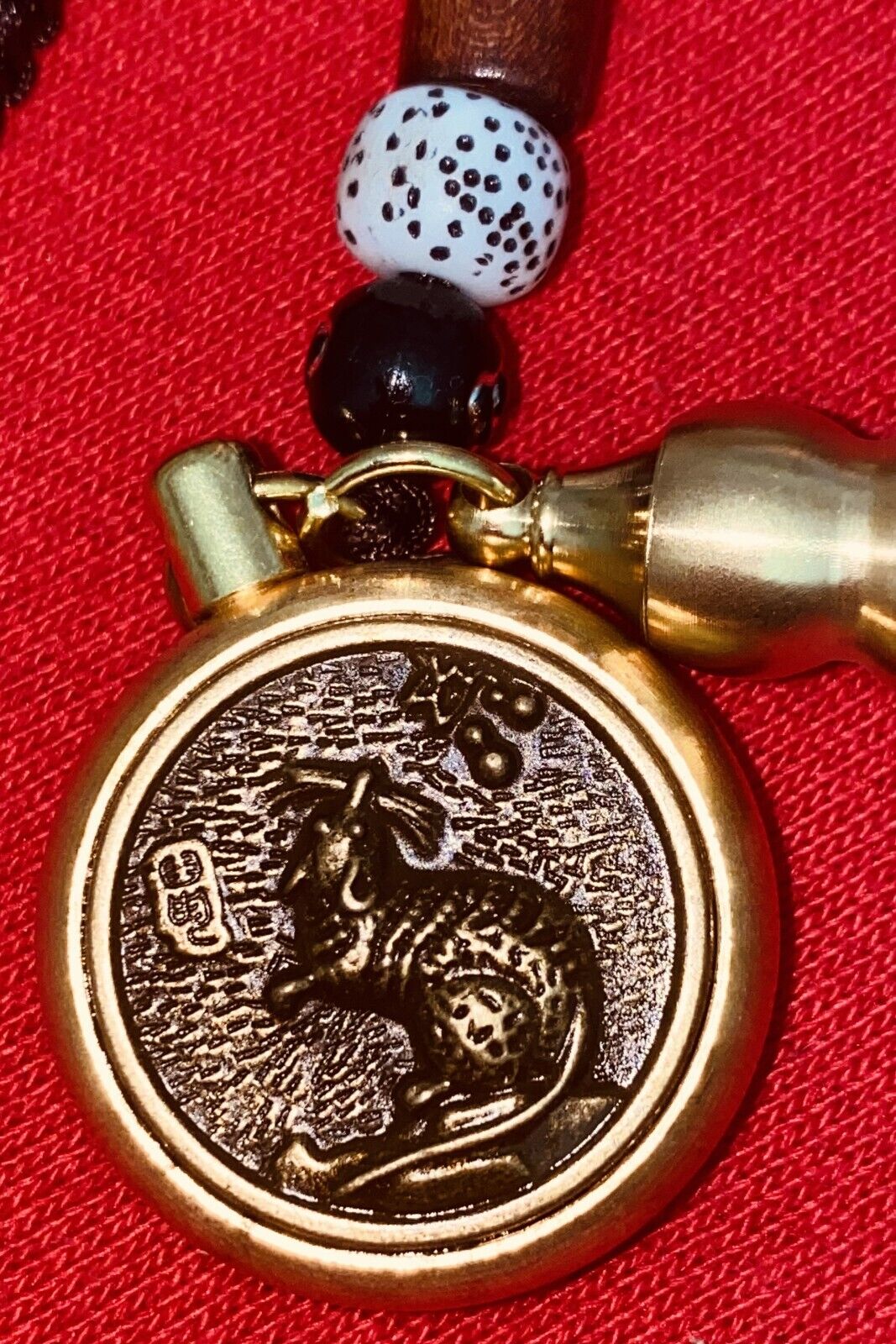 Pure Brass Zodiac Animals Keychain Pendant, Rope, Keychain Hanging Jewelry