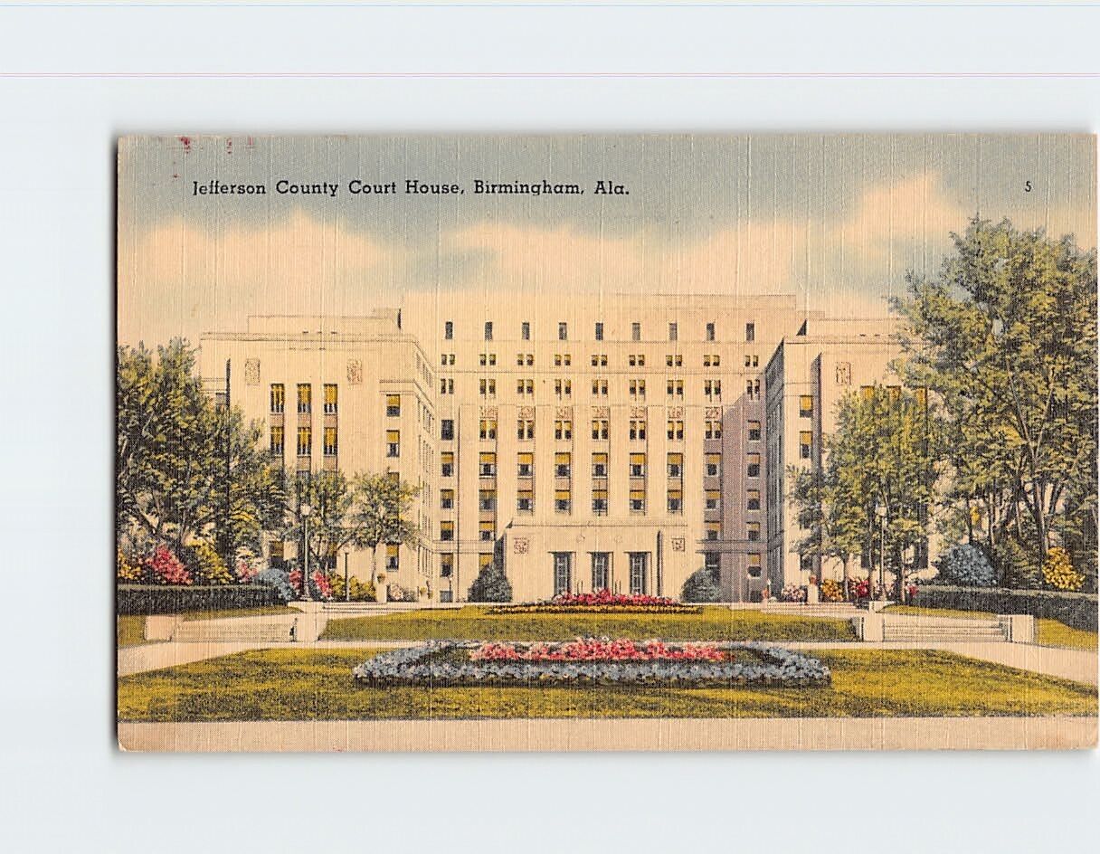 Postcard Jefferson County Courthouse Birmingham Alabama USA