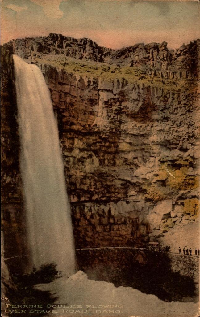Perrine Coulee Falls Snake River Canyon -Idaho ID c.1912 POSTCARD BK64