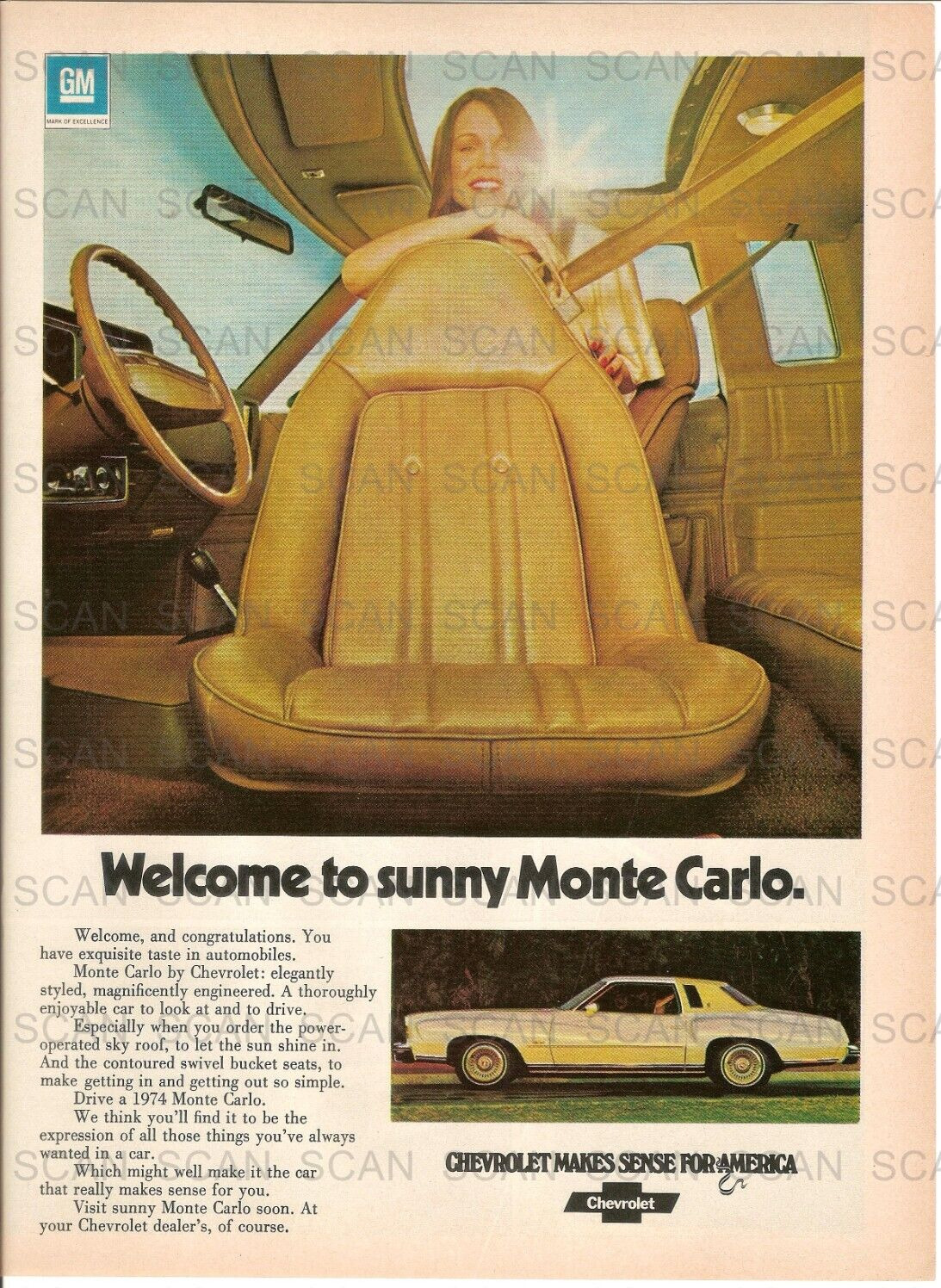 1974 Chevrolet Monte Carlo Vintage Magazine Ad