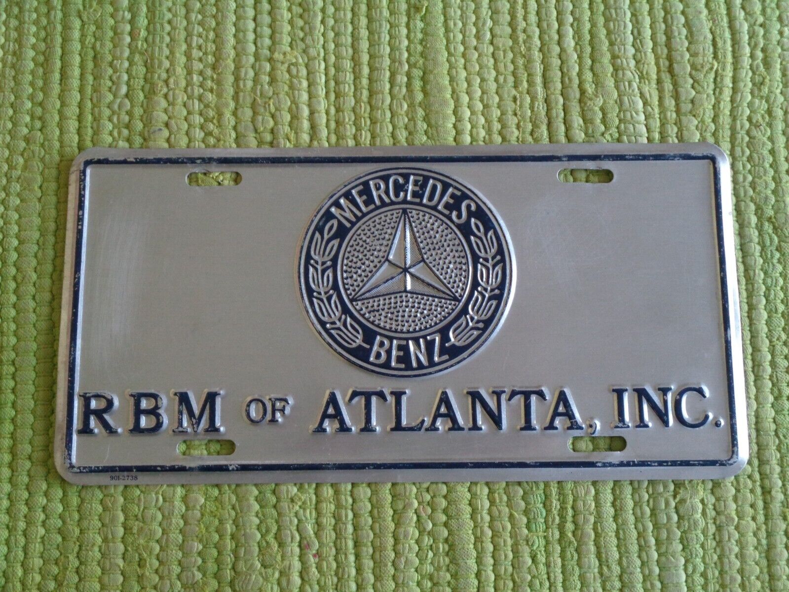 Vintage RBM of Atlanta Mercedes Benz DEALER License Plate Georgia Tag GA