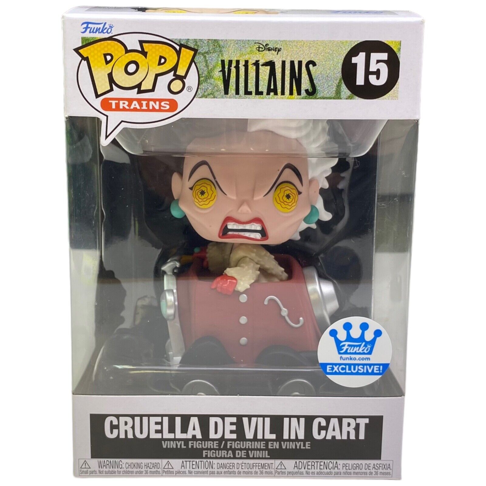 Funko Pop Cruella De Vil in Cart Vinyl Figure #15 Trains Disney Villians