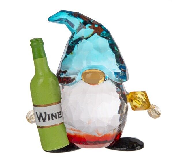 Ganz Crystal Expressions Wine Gnome Figurine Pick Green or Red Bottle 2 1/2\