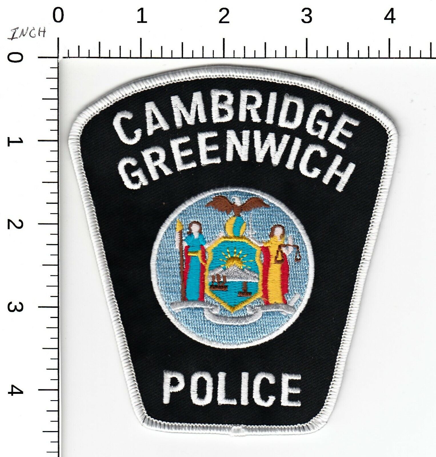 CAMBRIDGE GREENWICH NEW YORK POLICE SHOULDER PATCH NY