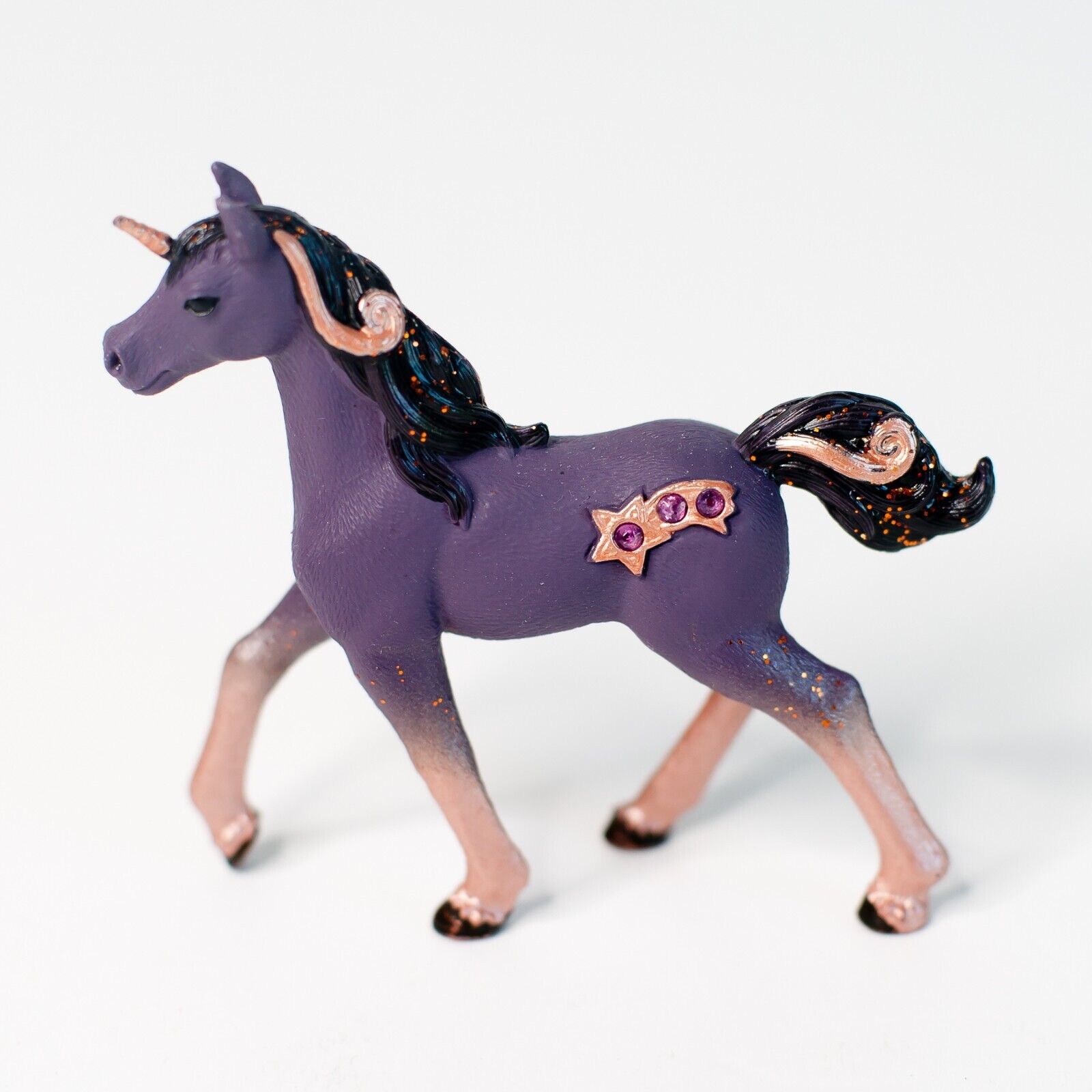 Schleich Bayala 70580 Shooting Star Unicorn Foal Purple Gold Glitter Horse
