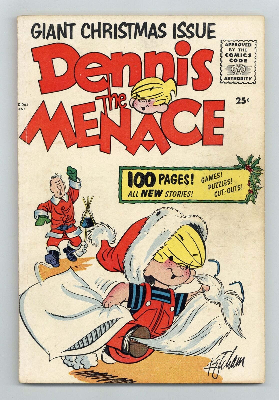Dennis the Menace Giant Christmas Issue #0 VG 4.0 1955