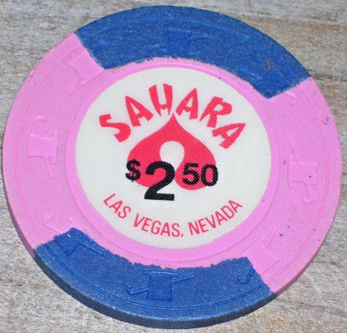 $2.50 15TH EDT GAMING CHIP FROM THE SAHARA CASINO LAS VEGAS