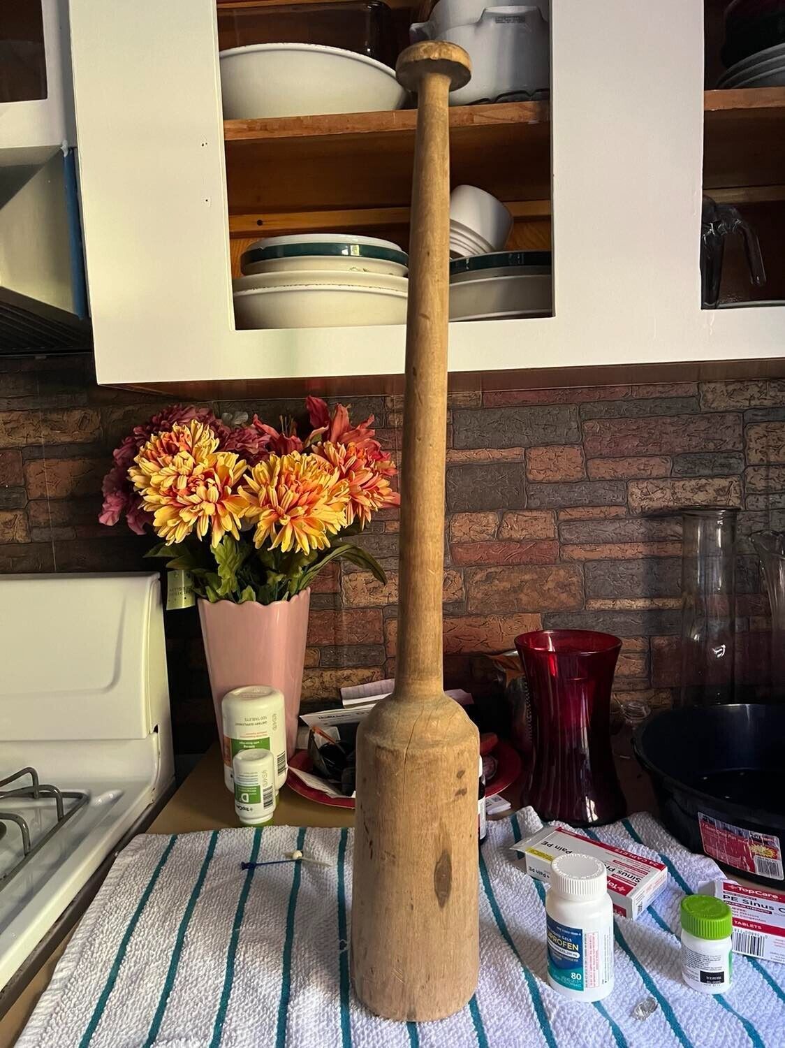 Masher Cabbage or Butter Churn Antique.