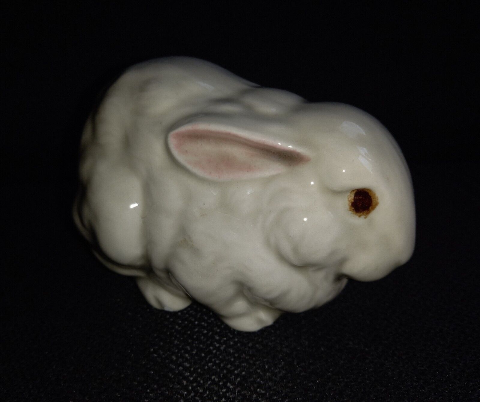 Vintage Byron Molds 1970\'s Ceramic Glazed Bunny Rabbit, Handpainted