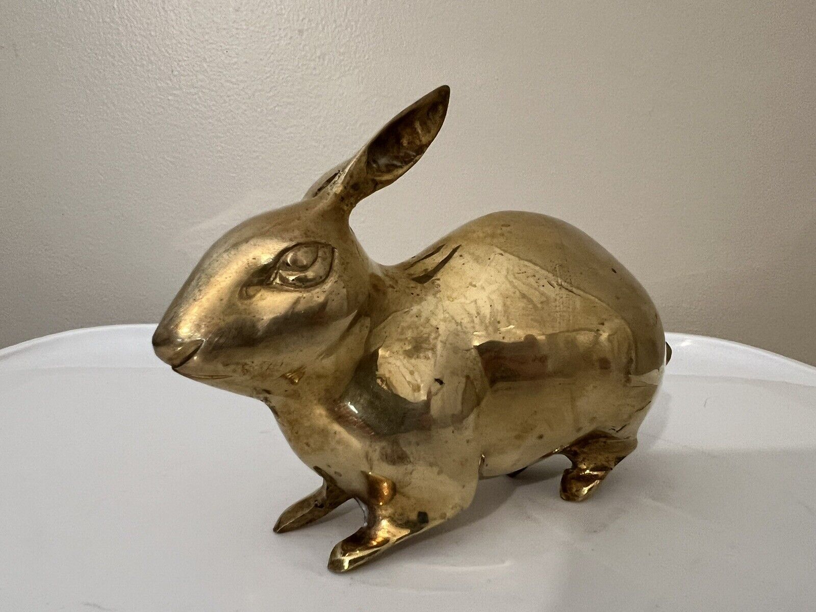 Vintage Brass Rabbit Bunny Figurine