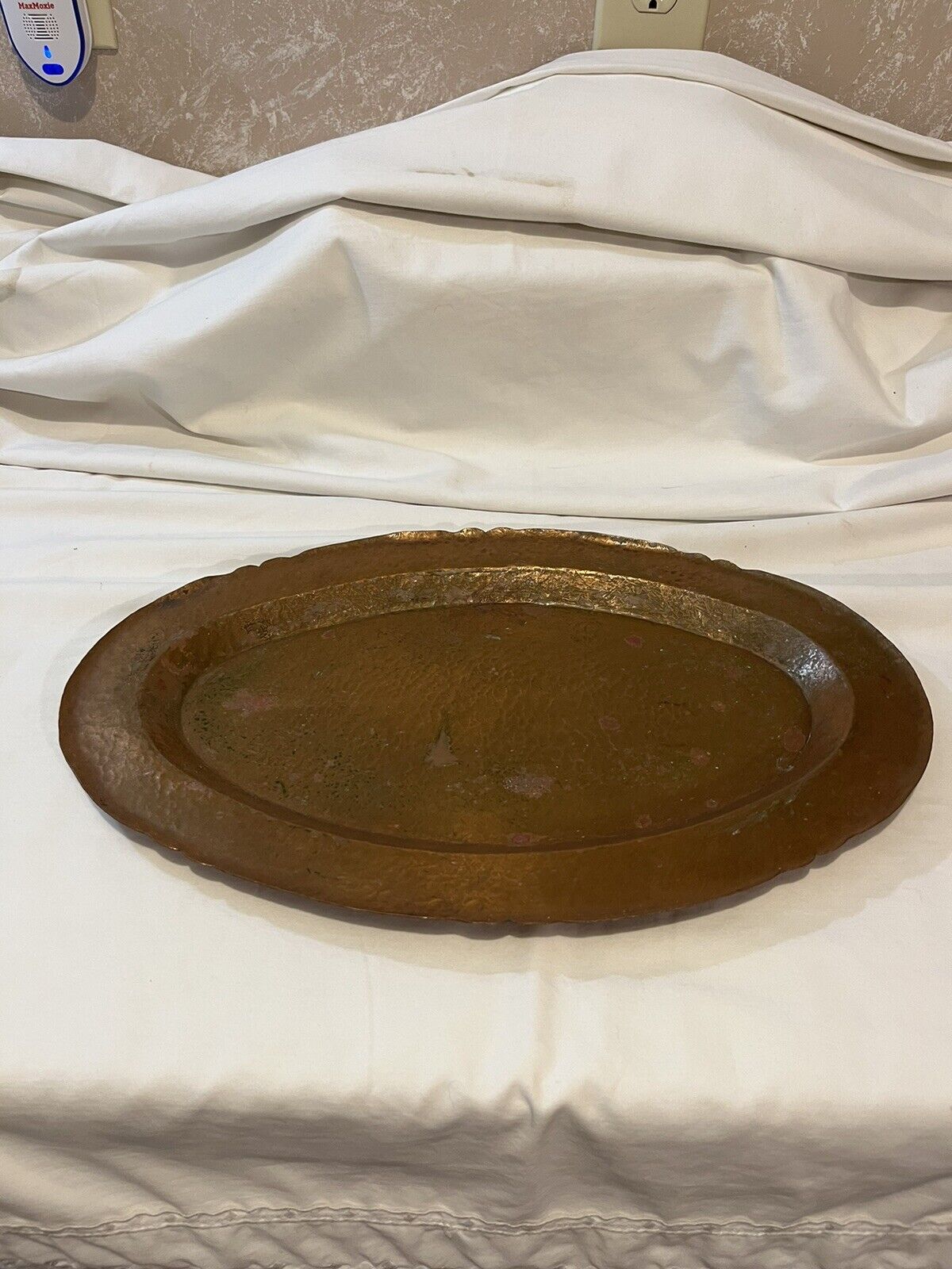 Vintage Enrique Avalos Hand Made Copper Chile Hammered Platter
