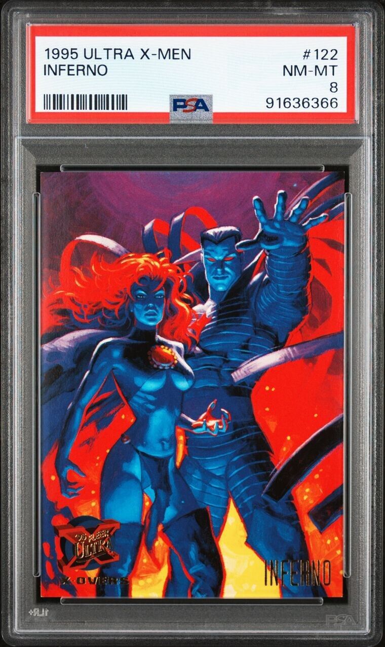 1995 Fleer Ultra X-Men X-Overs Mr Sinister Goblin Queen Inferno #122 PSA 8