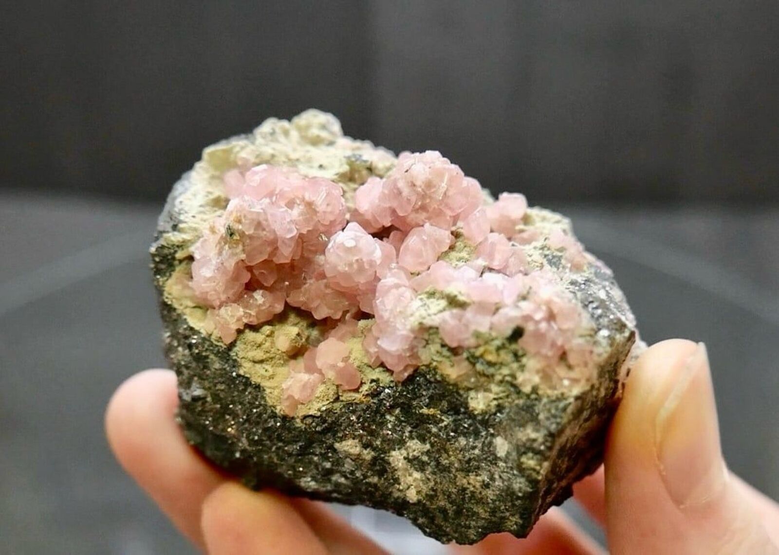 233g Pink Cobaltoan Smithsonite on Galena - Tsumeb Mine, Oshikoto, Namibia