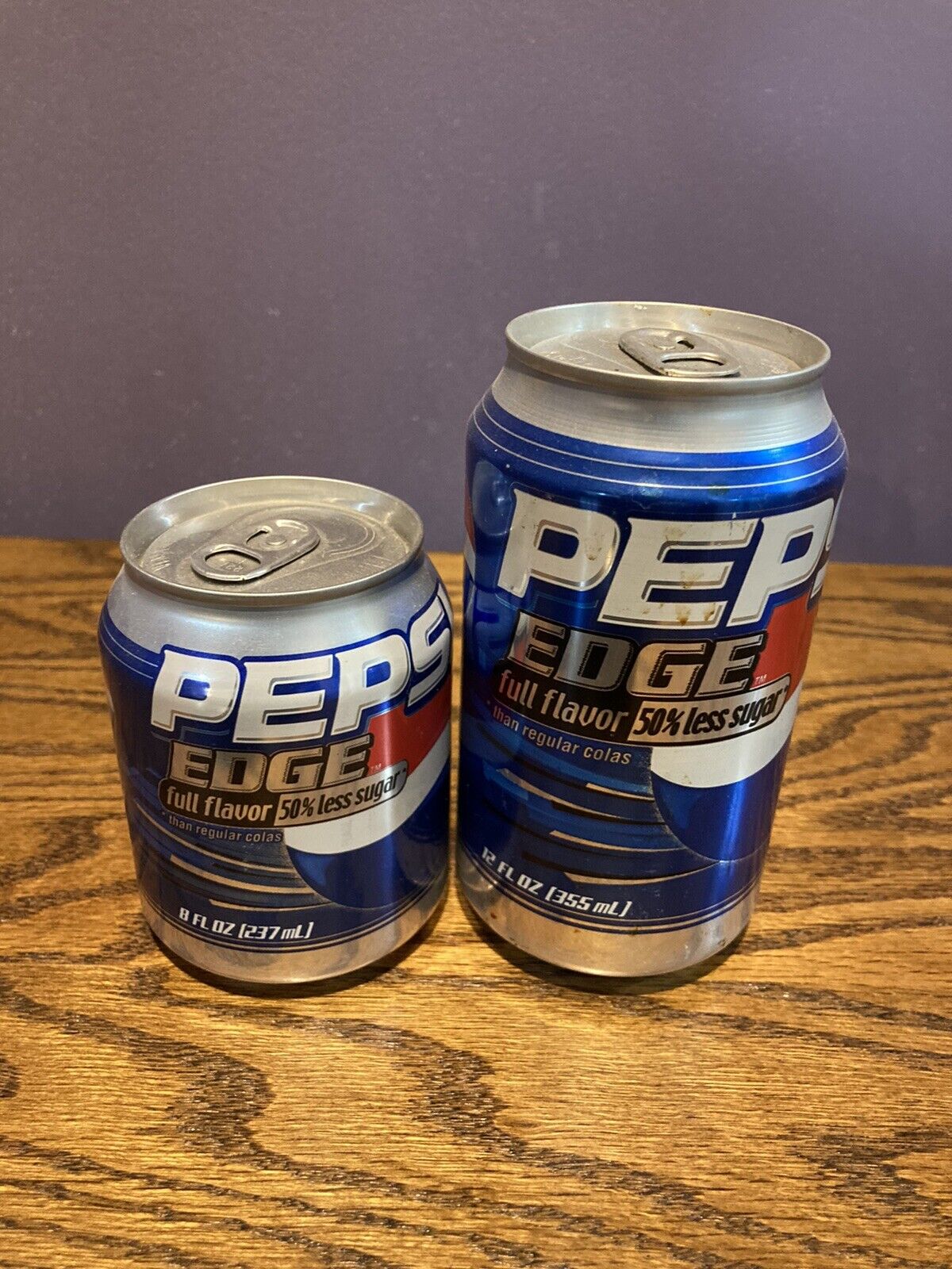 Pepsi Edge Soda Two Cans Rare