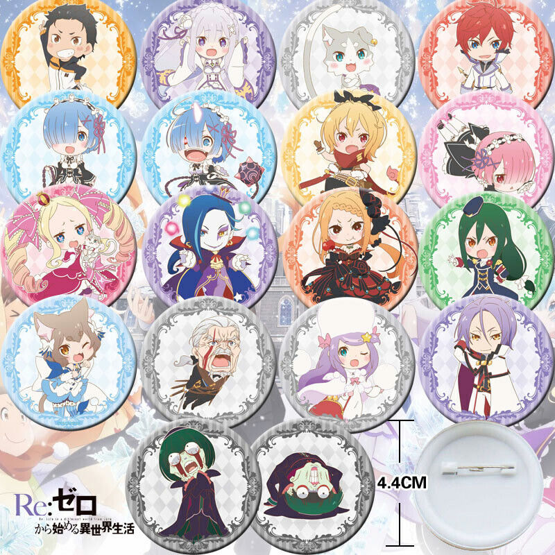 18pcs Re:Life in a different world from zero Anime Pin Button Itabag Badge Gifts