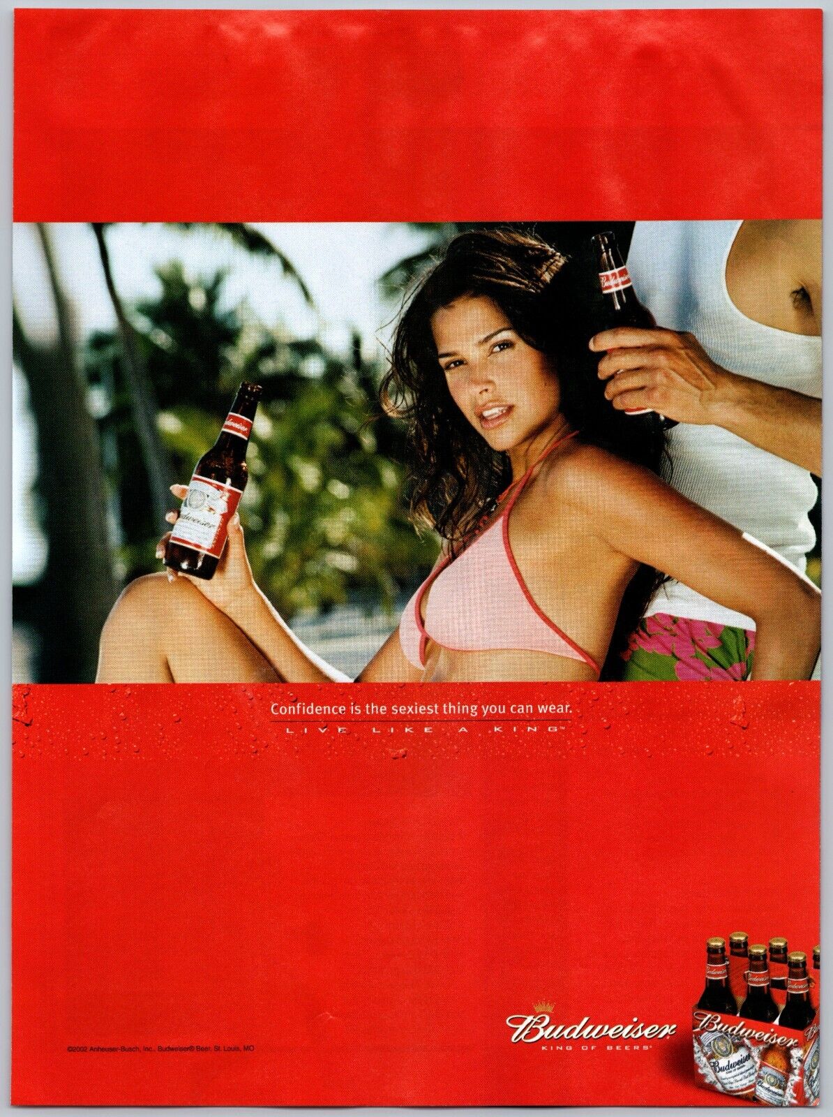 Budweiser Confidence The Sexiest Thing You Can Wear Sep 2002 Full Page Print Ad