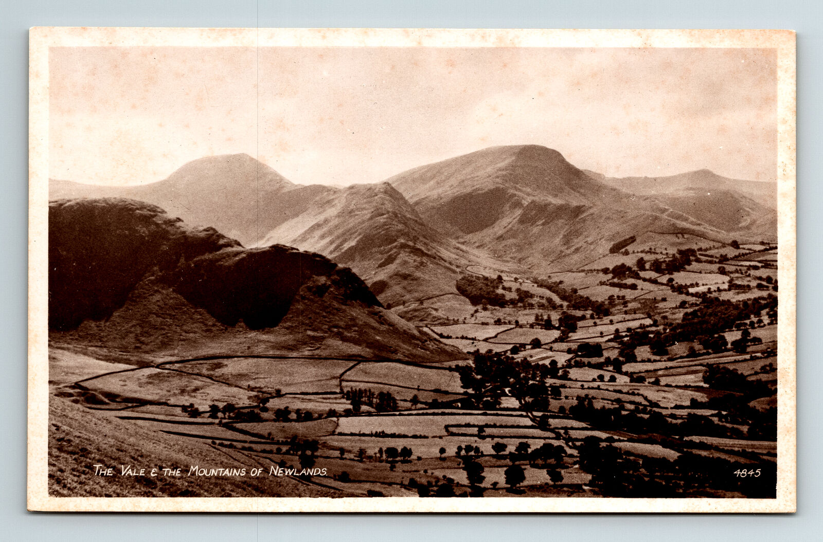 RPPC Postcard Cumbria Mountains Above Newlands Valley & The Vale