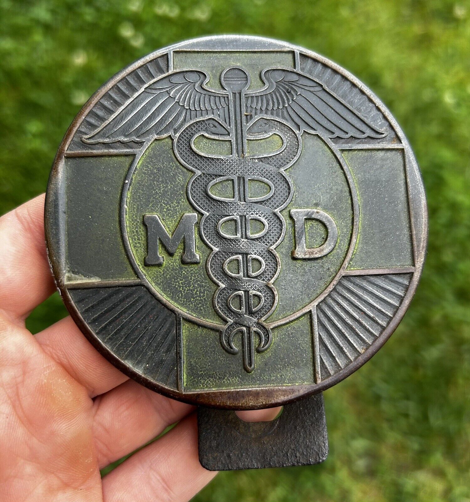 WW2 Era Medical Doctor Bronze? License Plate Topper 