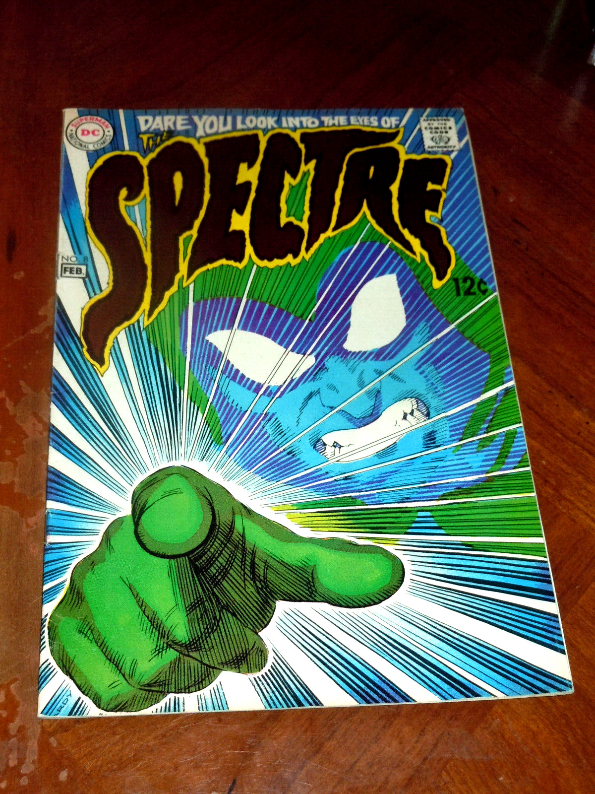 SPECTRE #8 (DC 1969)  VF+ (8.5) cond  Classic NICK CARDY cover Last JIM CORRIGAN
