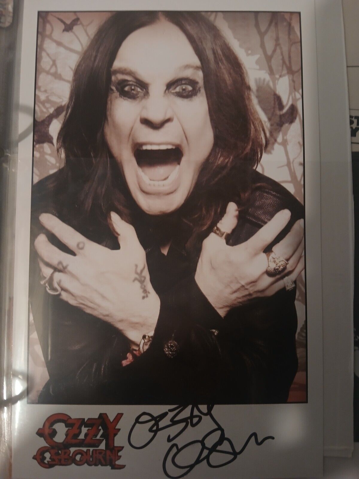 OZZY OSBOURNE Black Sabbath Signed Autographed Photo 5 x 8