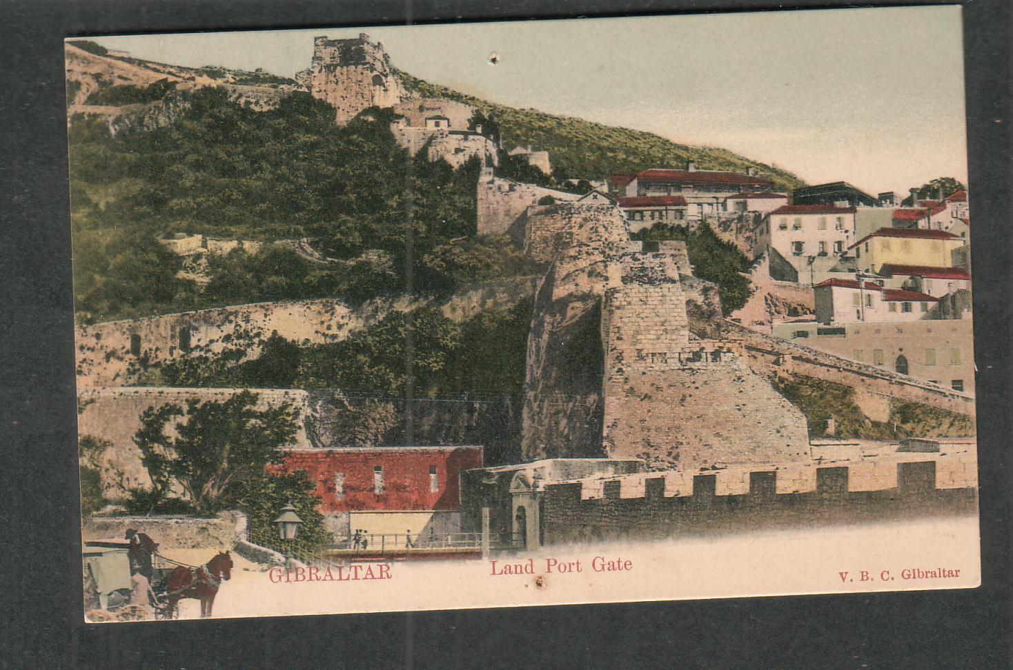 Gibraltar unmailed post card Land Port Gate