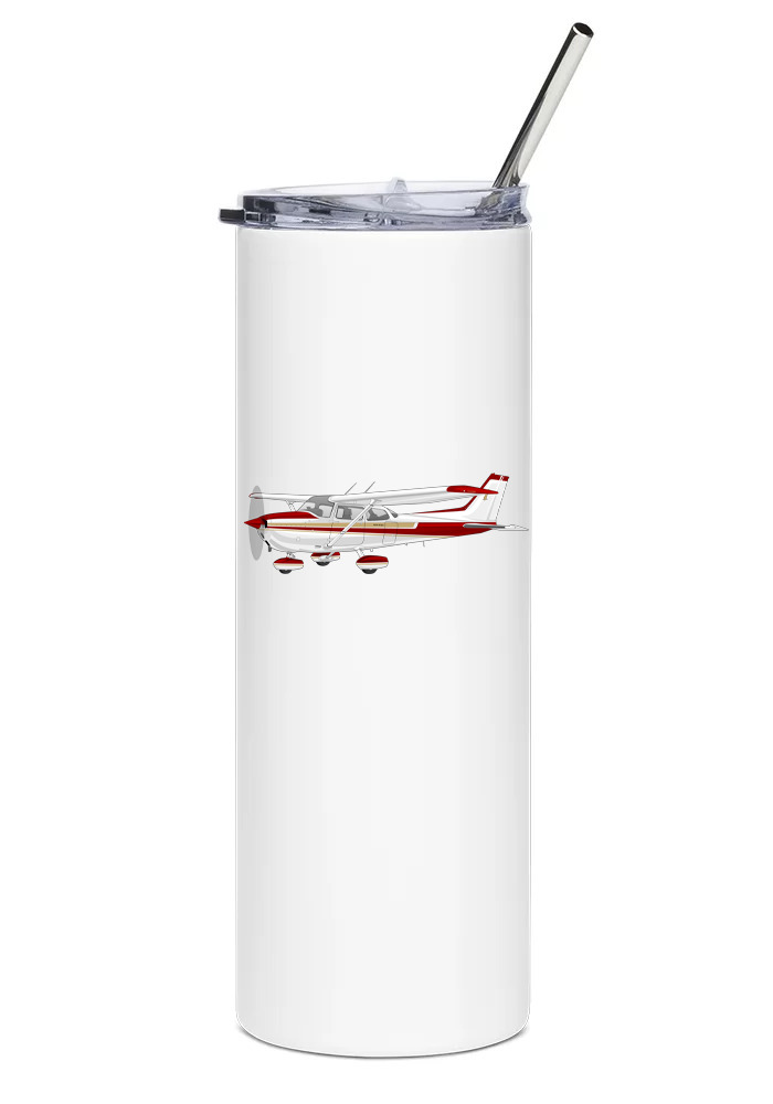 Cessna 172 Stainless Steel Water Tumbler with straw - 20oz.