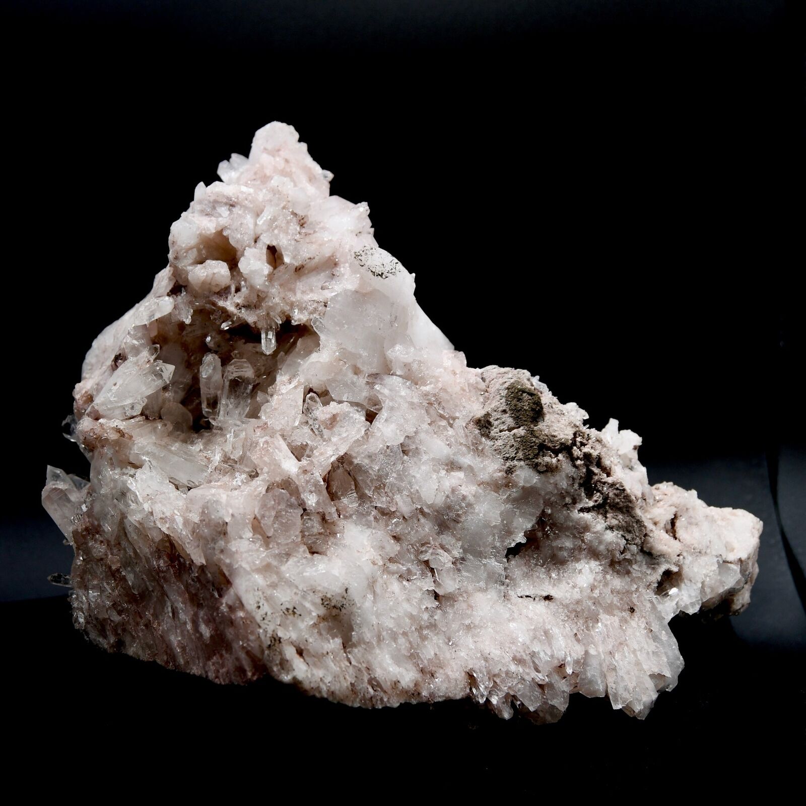 9.5in 8.5LB XL Pink Faden Quartz x Lemurian Crystal Cluster, Collectors Specimen