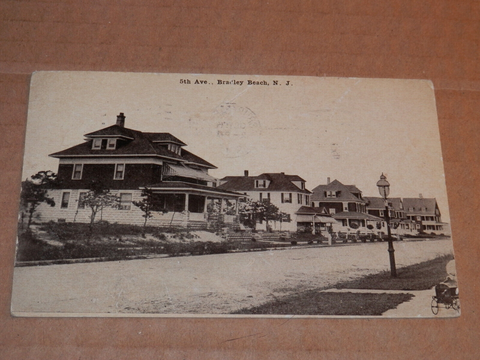 BRADLEY BEACH NJ - 1910 POSTCARD - 5TH AVENUE