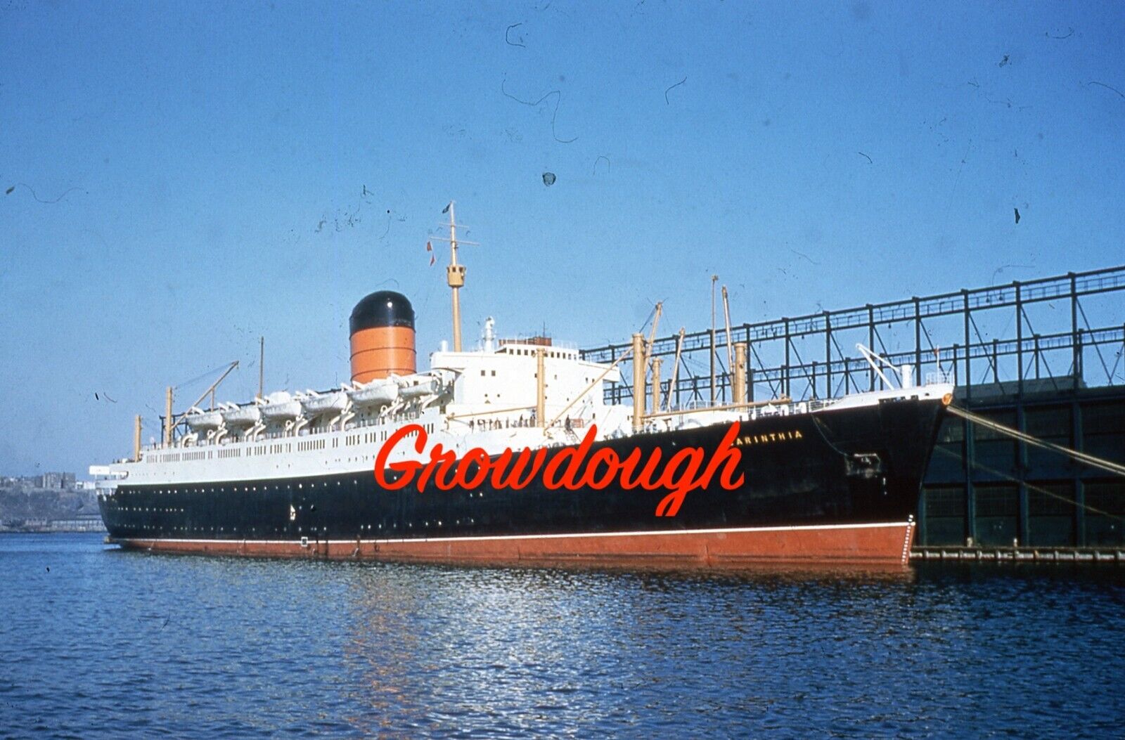 Cunard Line Carinthia Ocean Liner at Boston 35mm Photo Slide