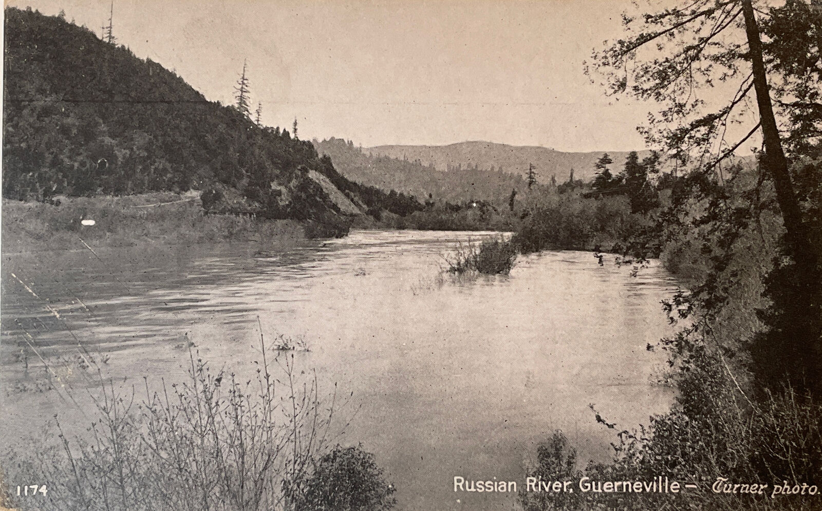 RPPC RUSSIAN RIVER - Guerneville California Postcard - Sonoma County