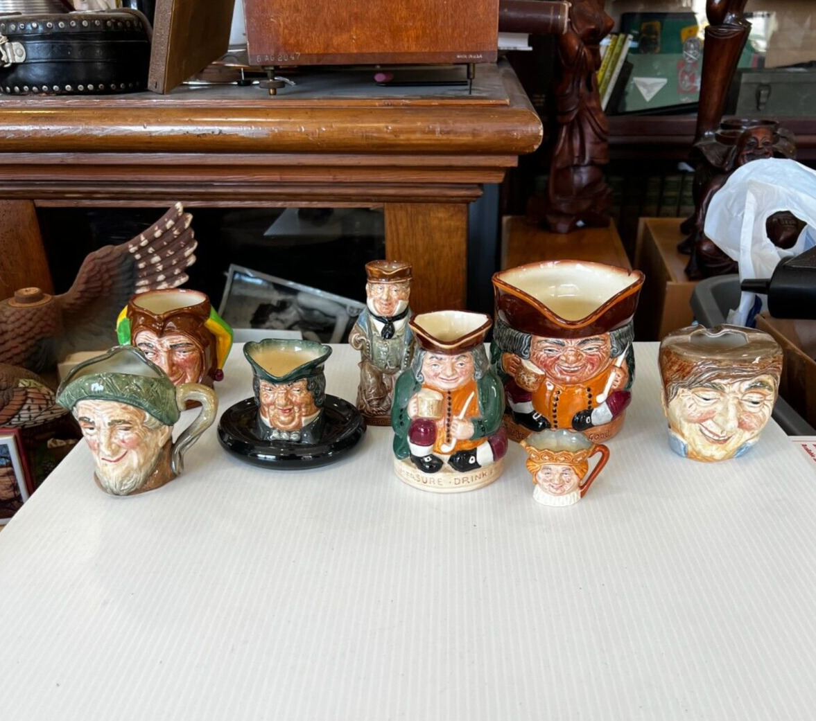 Collection of Royal Doulton Toby Jugs_ Owd Mac, Honest Measure, The Best, & More