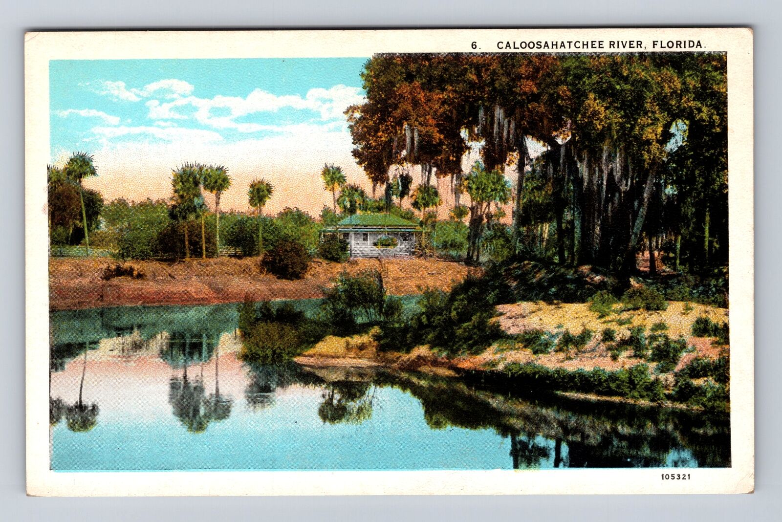 FL-Florida, Caloosahatchee River, Antique, Vintage Souvenir Postcard
