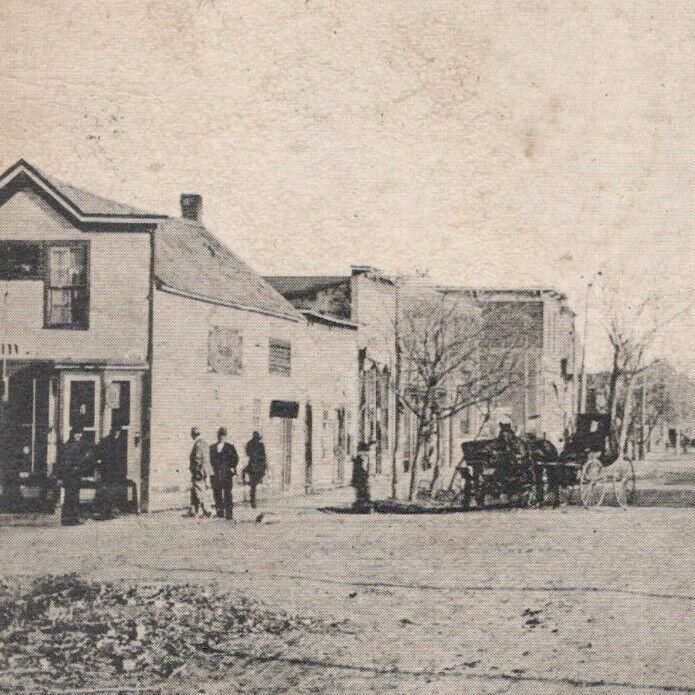 Vtg 1910 Main Street Looking North Horse Buggy Wagon Kenesaw Nebraska Postcard