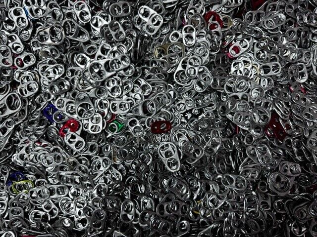 7500+ ALUMINUM POP CAN TABS, PULL TABS,  BEER, SODA CANS PULL TOPS