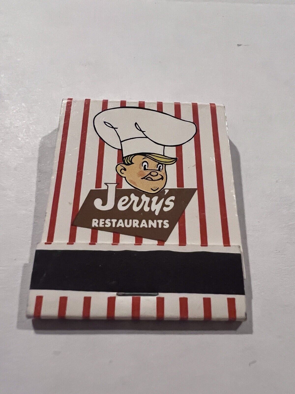 c1950s Jerry’s Restaurants Matchbook Full 20 Strike Unstruck 