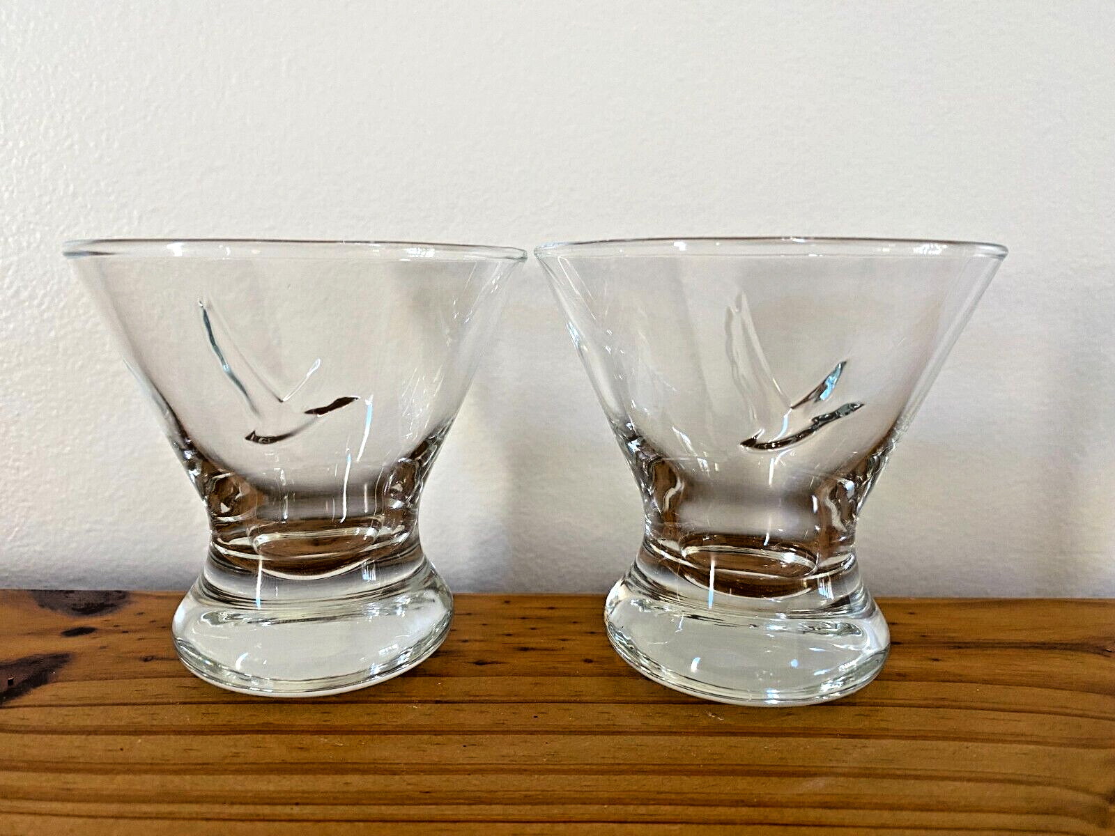 GREY GOOSE VODKA Stemless MARTINI Cocktail Glasses Special Edition - Set of 2