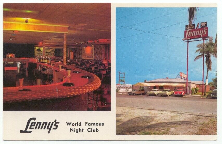 Ft. Fort Lauderdale FL Lenny\'s World Famous Night Club Postcard Florida