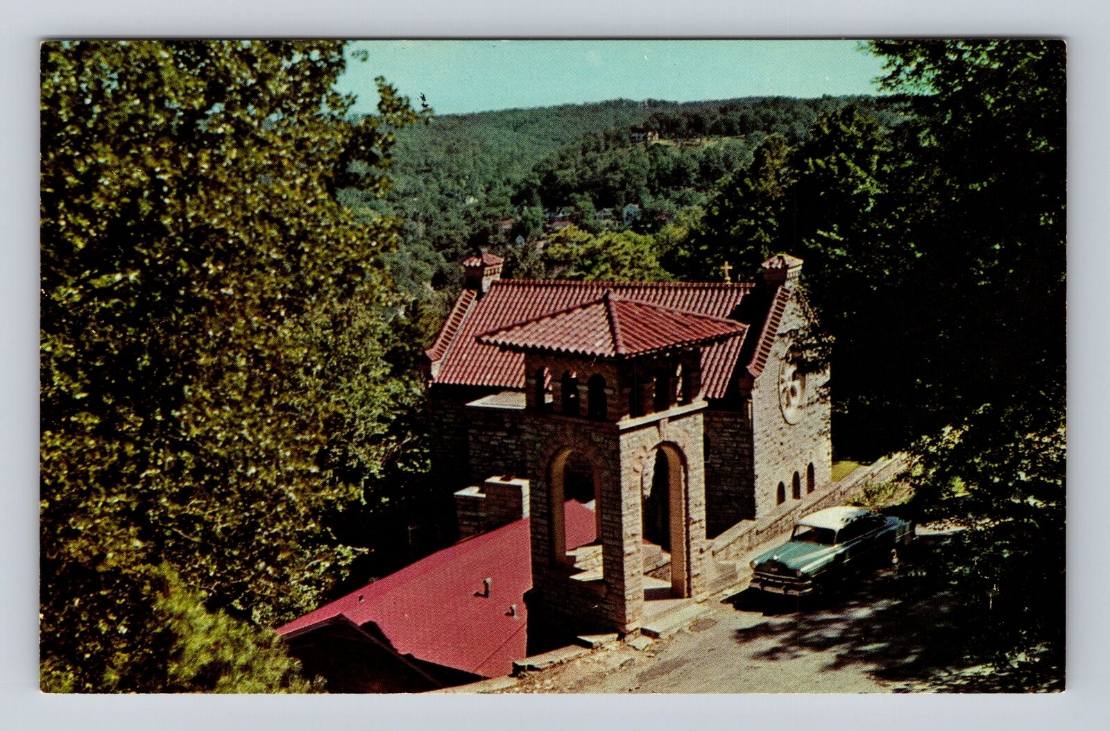 Eureka Springs AR-Arkansas St. Elizabeth\'s Church Mountain Top, Vintage Postcard