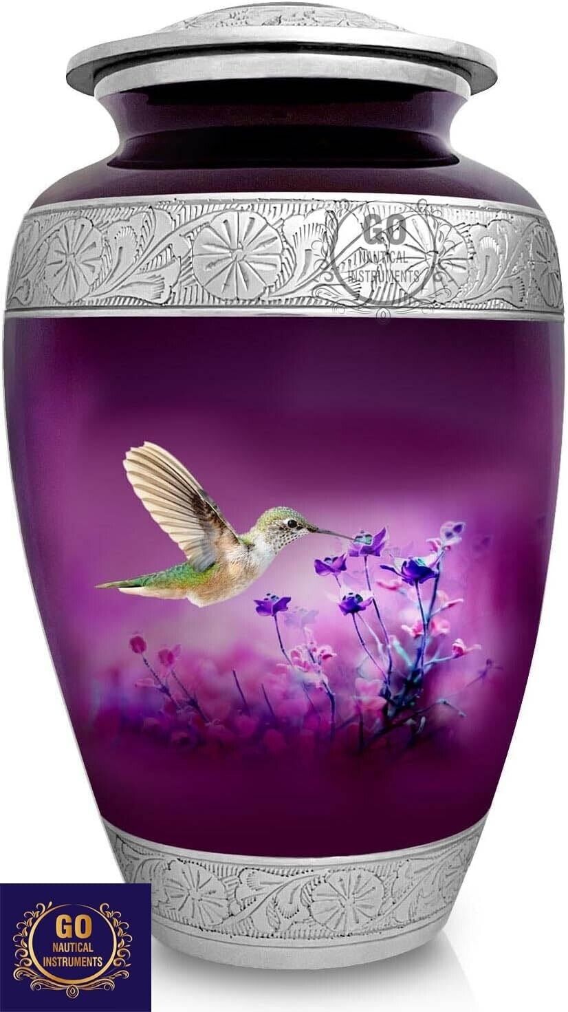 Beautiful Hummingbird Cremation Urn Engraved 10\
