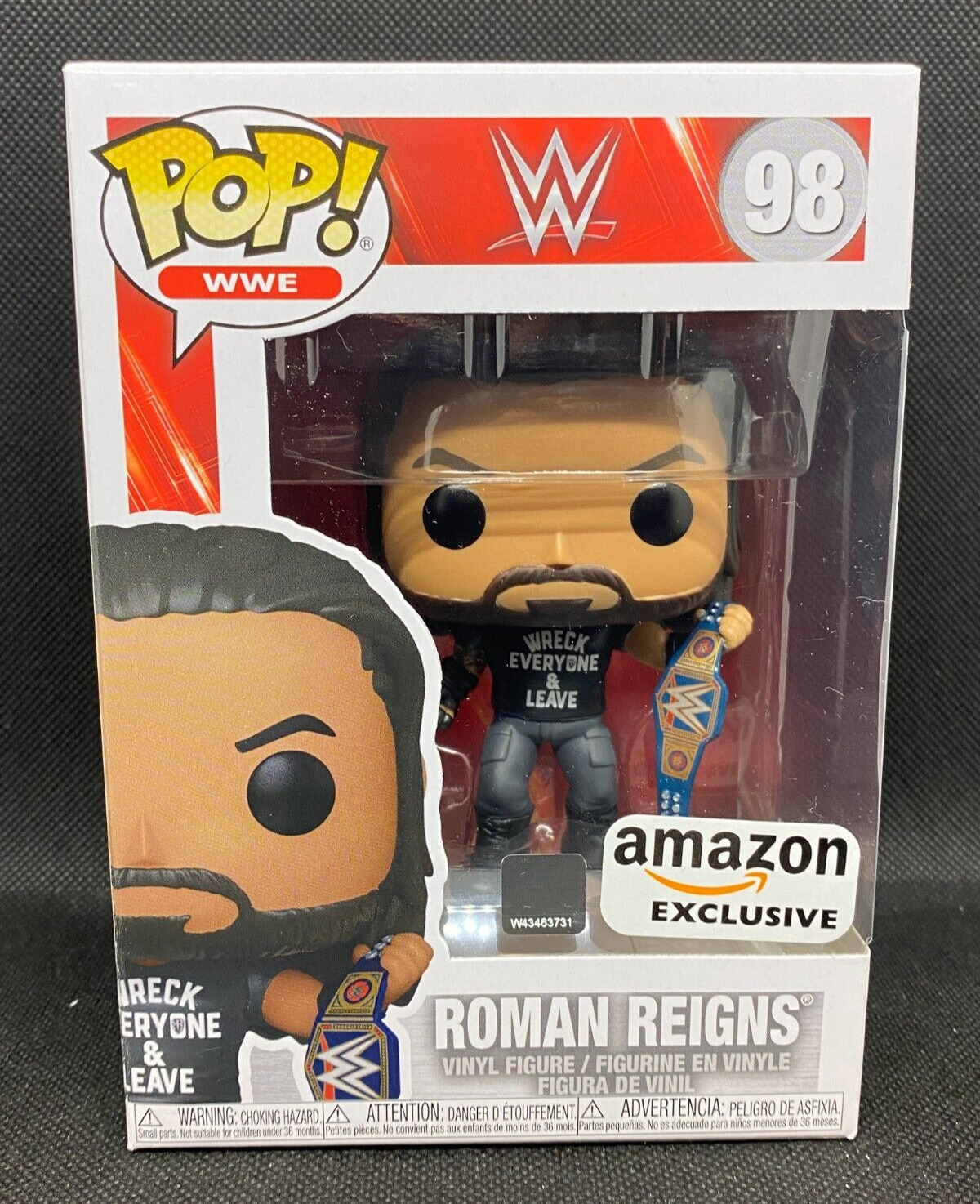 Funko Pop Roman Reigns 98 WWE Amazon Exclusive Wrestling Vinyl Figure
