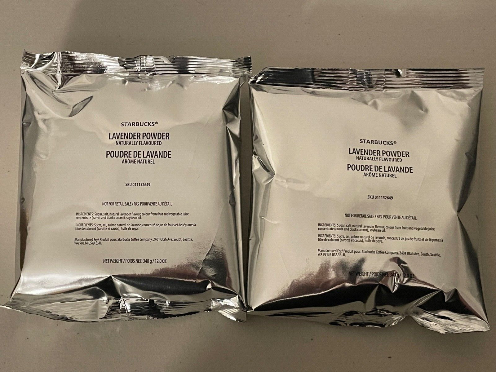 Starbucks Lavender Powder | 2 x bags (24 oz total) | BB: July 2024
