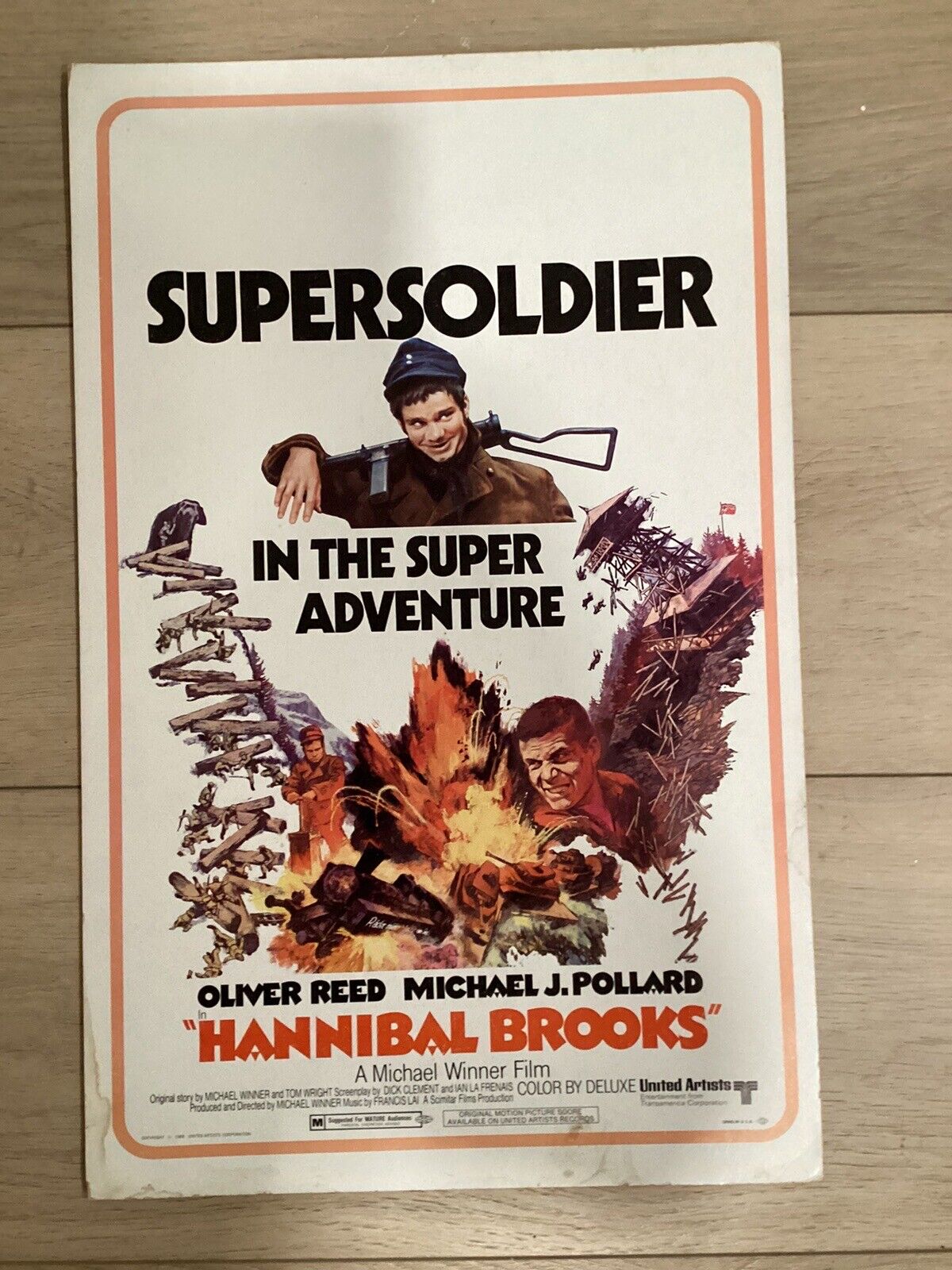 Authentic Original Supersoldier 1969 Poster 22x14
