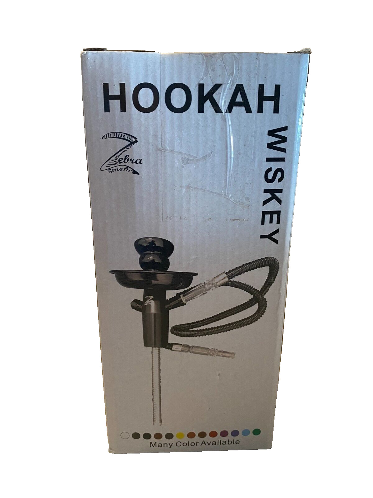 Zebra Wiskey Smoke Hookah Kit Red. Turns Water Bottle to Hookah Pipe