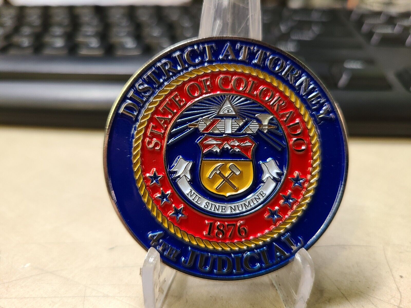District Attorney 4th Judicial State of Colorado Challenge Coin