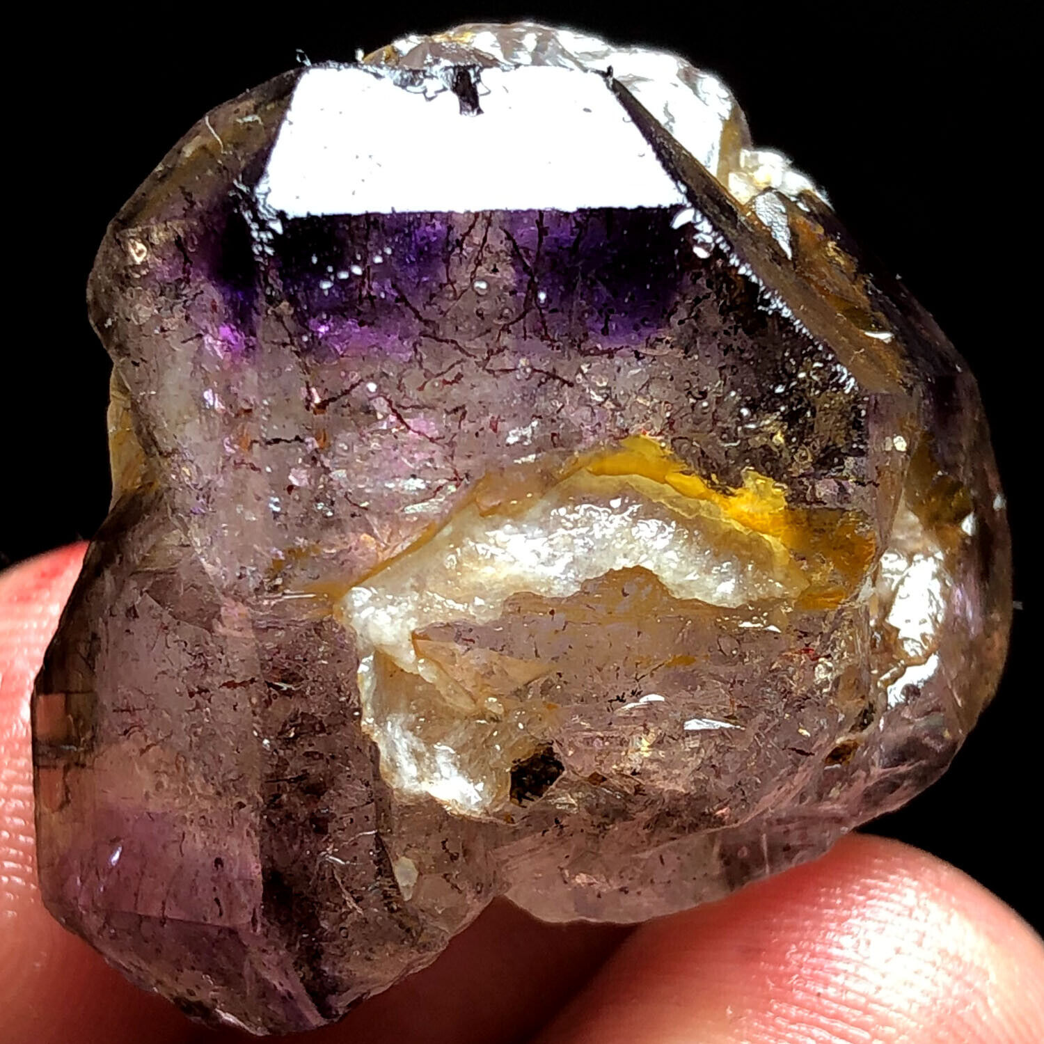 24g 1PC Diamond Grade  Super Seven Skeletal Amethyst Quartz Crystal  j115