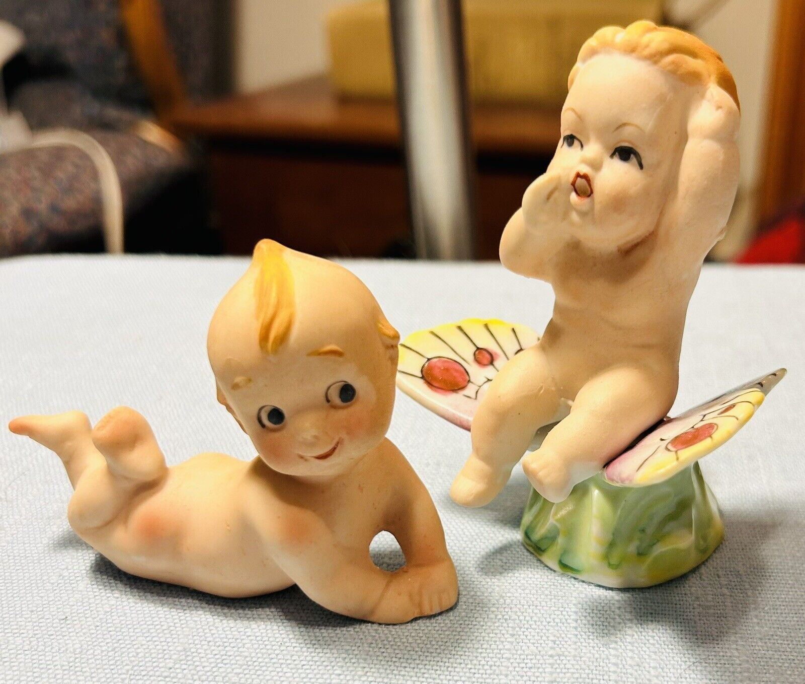 Pair of Vintage Kewpie Figurines Rare and Unusual Japan 2 for 1 Price Uniqueness