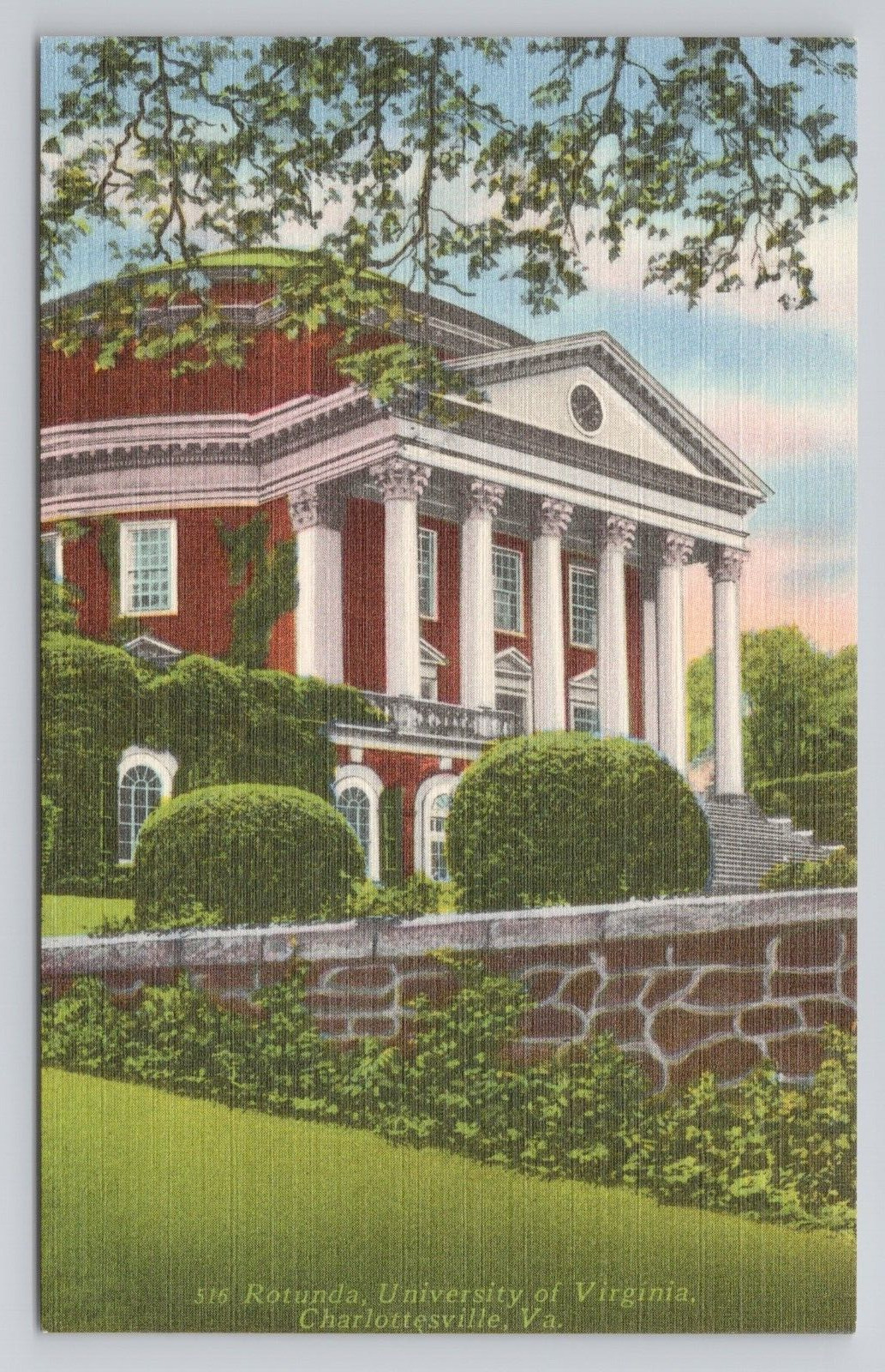 Rotunda University of Virginia Charlottesville Va Postcard